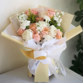 Bó hoa tươi 700k ( hồng + cúc mini ) Hoa khai trương để bàn