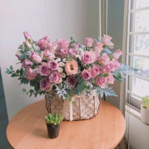 Giỏ hoa chúc mừng mẫu G15 Hoa khai trương để bàn