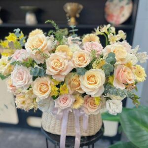 Giỏ hoa chúc mừng mẫu G19 Hoa khai trương để bàn