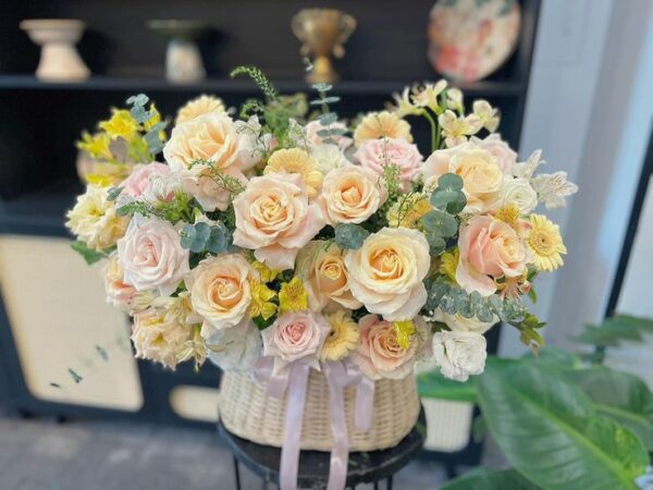 Giỏ hoa chúc mừng mẫu G19 Hoa khai trương để bàn 2