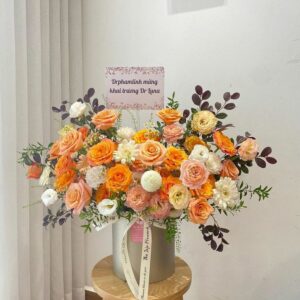 Hộp hoa chúc mừng mẫu G21 Hoa khai trương để bàn