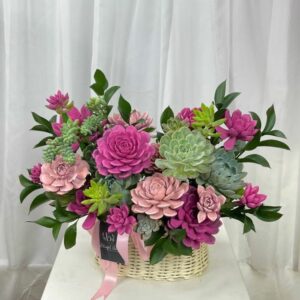 Giỏ sen đá mẫu GS01 Giỏ/Lẵng hoa tươi
